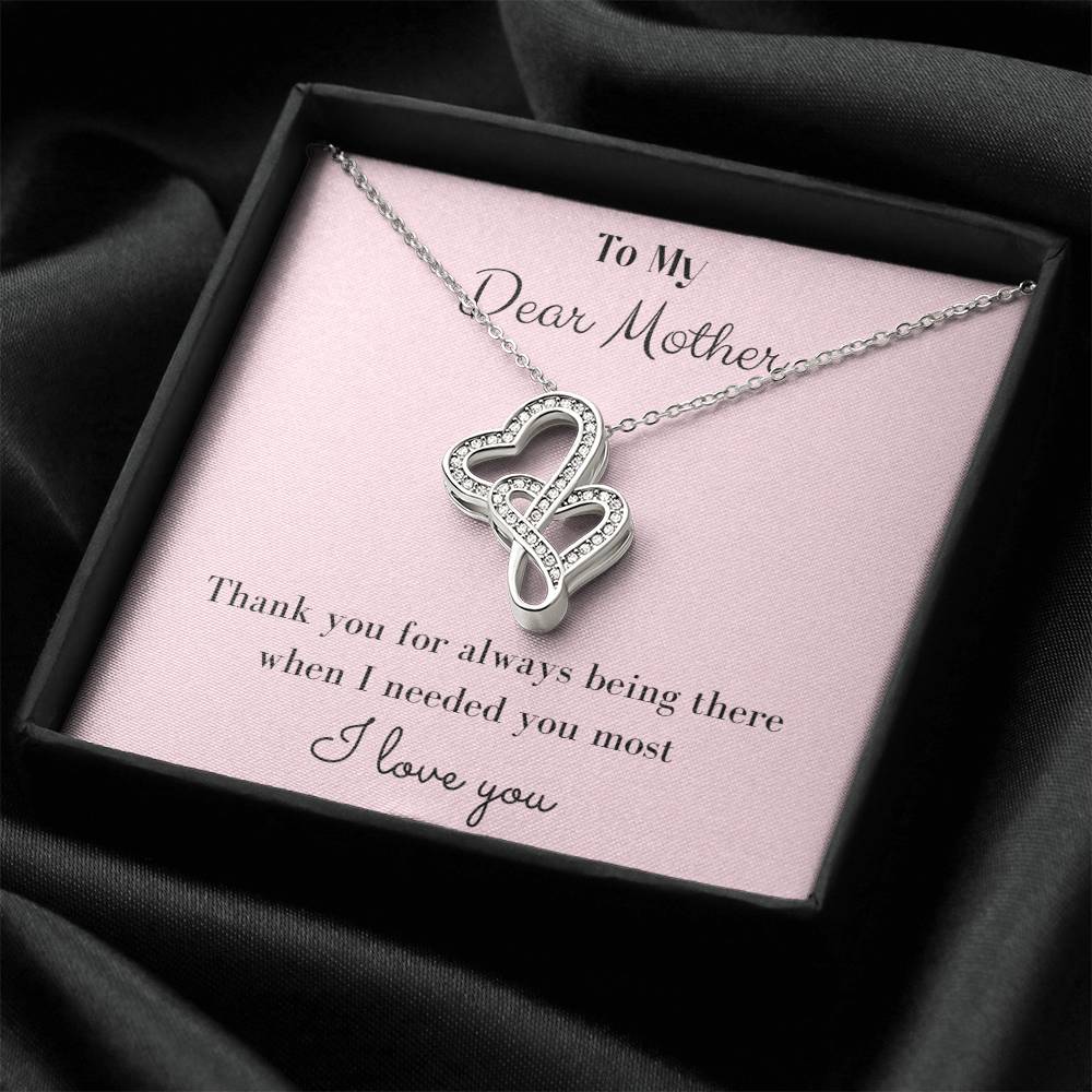 Mother's Day Love Necklace Double Hearts Necklace