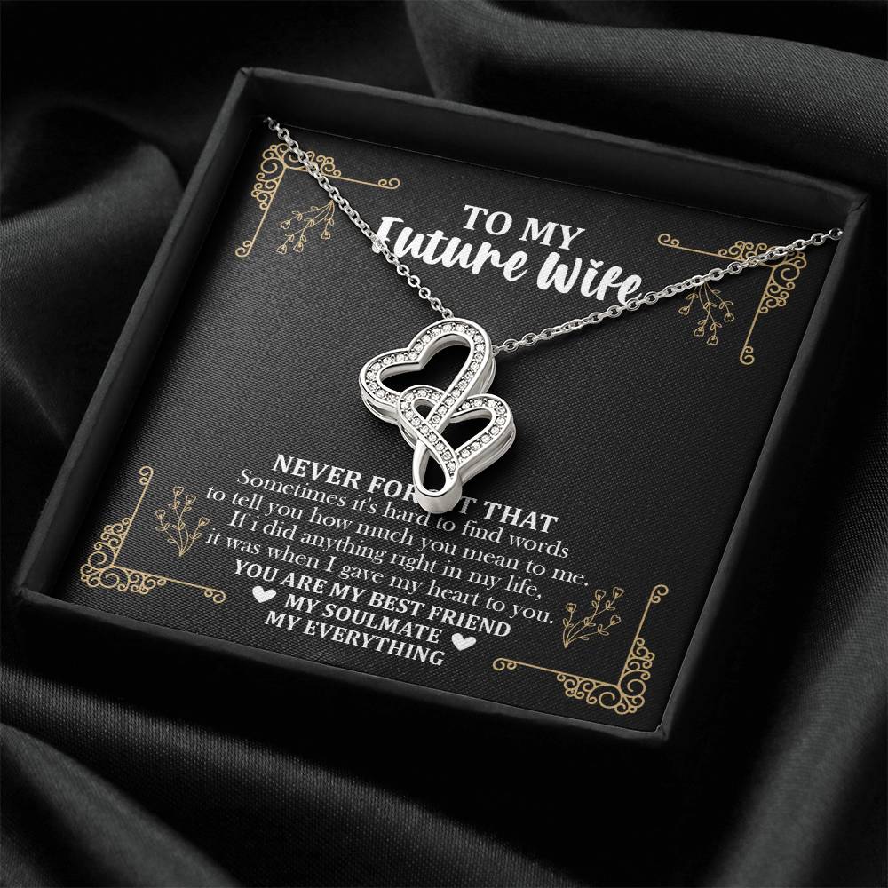 To My Future Wife   Double Hearts Necklace