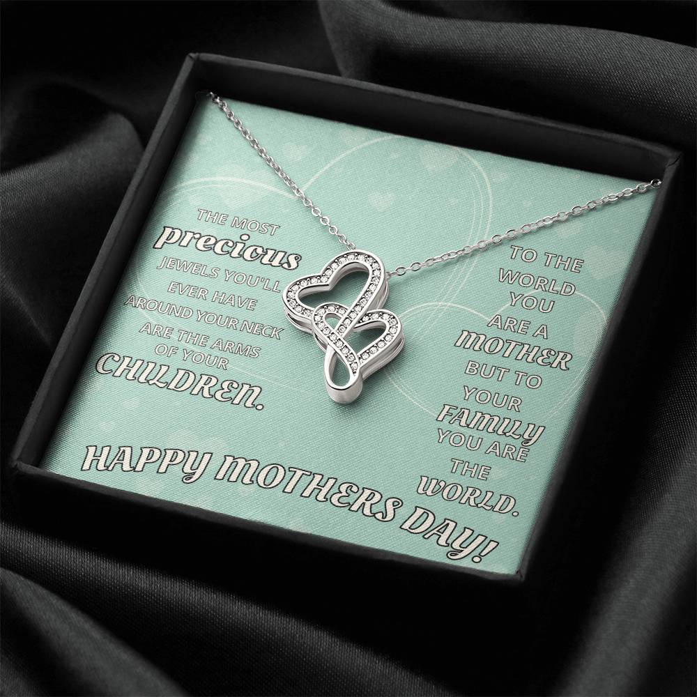 The Best Gift For A Mom This Mother's Day! 1 Double Hearts Necklace