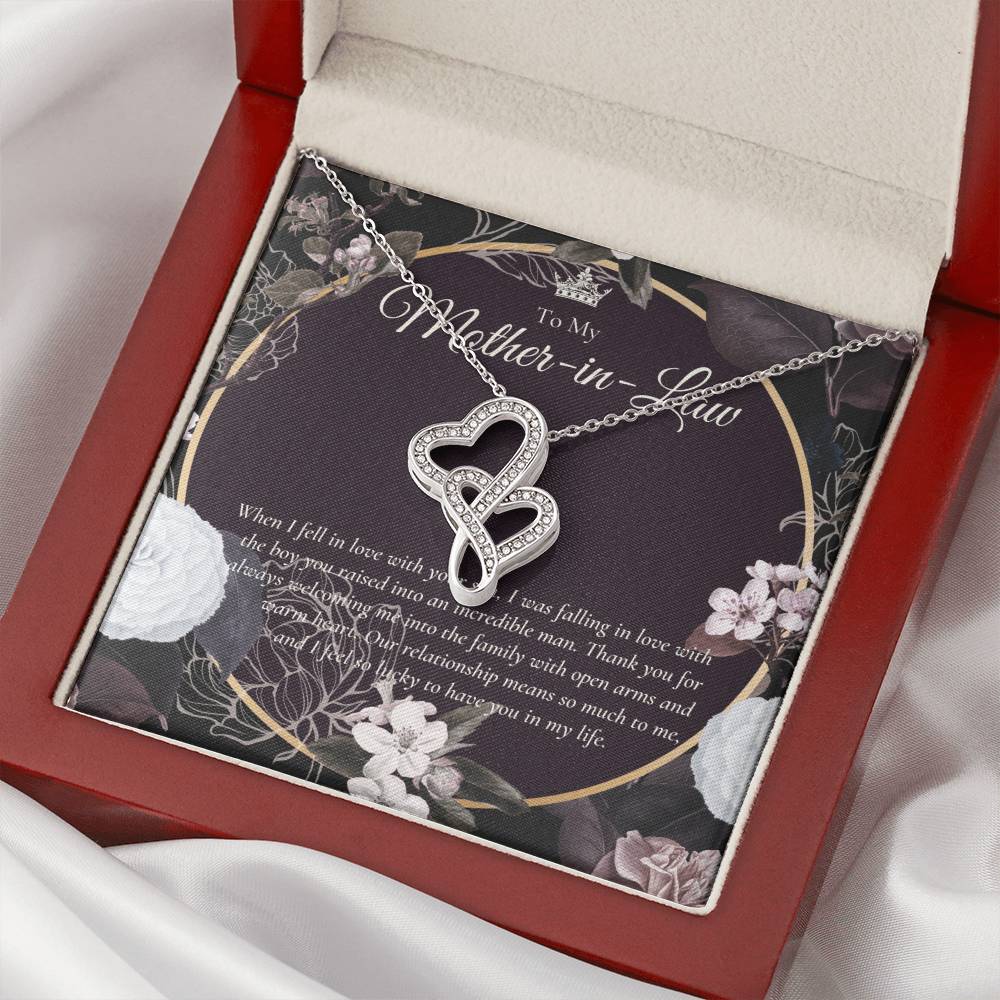 To My Mother In Law Gift  Mom In Law Gift  Mother’S Day Gift For Mother-In-Law  Gift For Mother In Law  Mother’S Day G Double Hearts Necklace