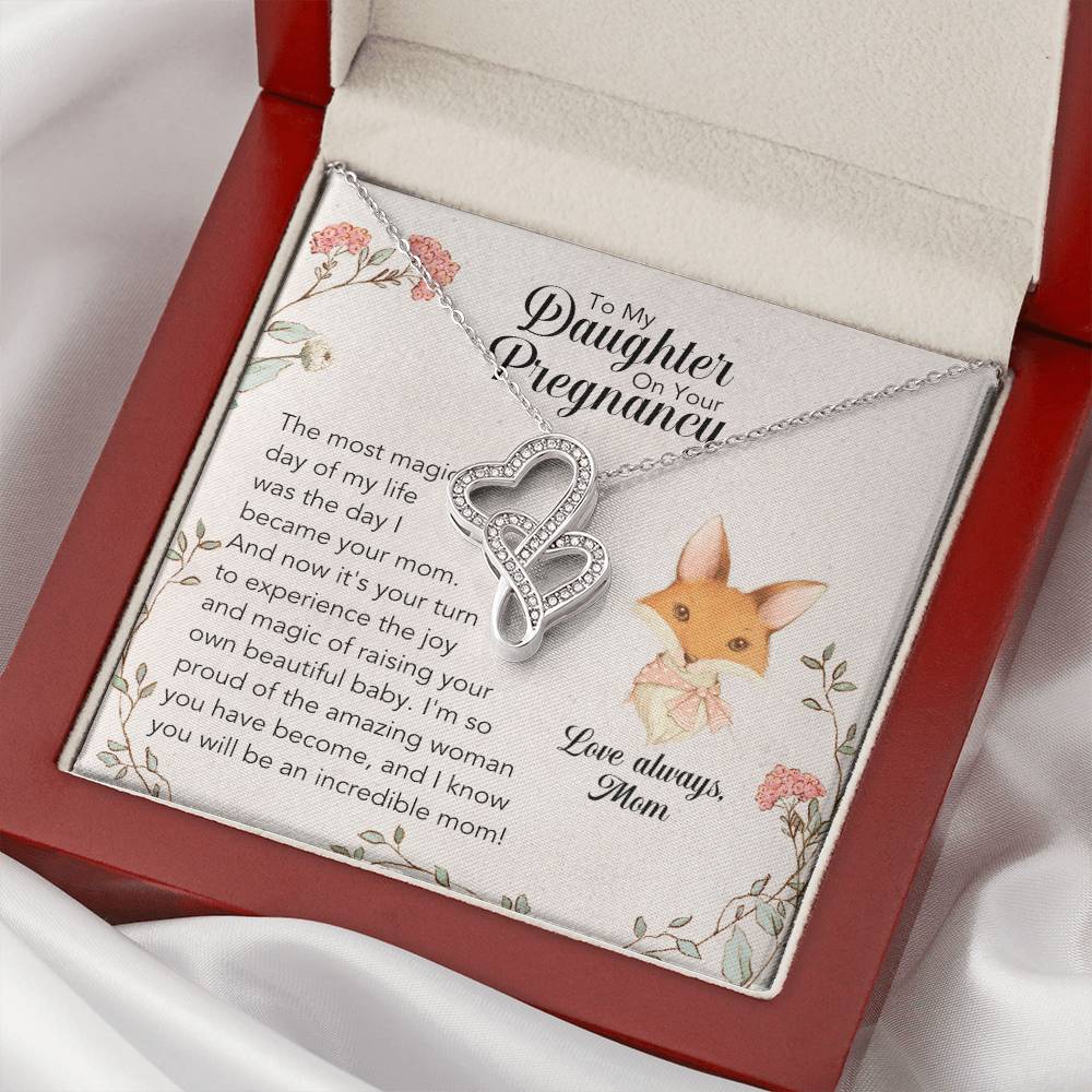 The Most Magical Day Heart Necklace Double Hearts Necklace