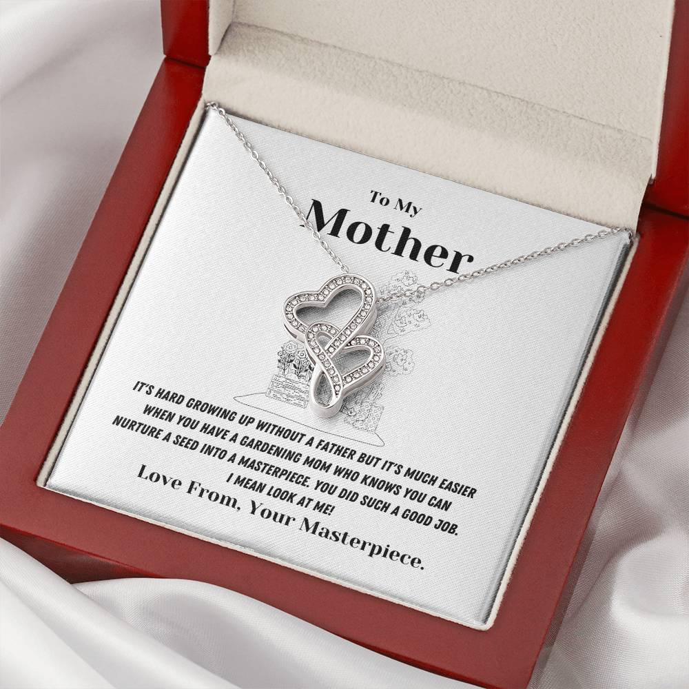 Son To Mom Mother's Day Gift From Your Masterpiece Double Hearts Necklace