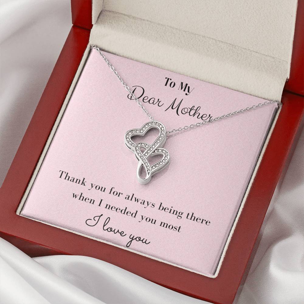 Mother's Day Love Necklace Double Hearts Necklace