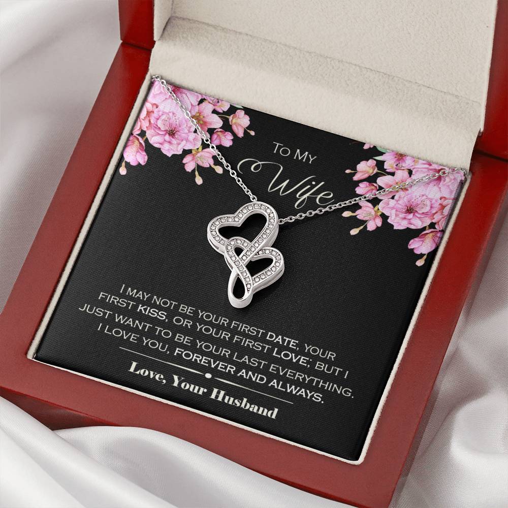 Gift For Wife 2 Double Hearts Necklace
