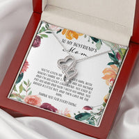 To My Boyfriends Mom - Floral Double Hearts Necklace