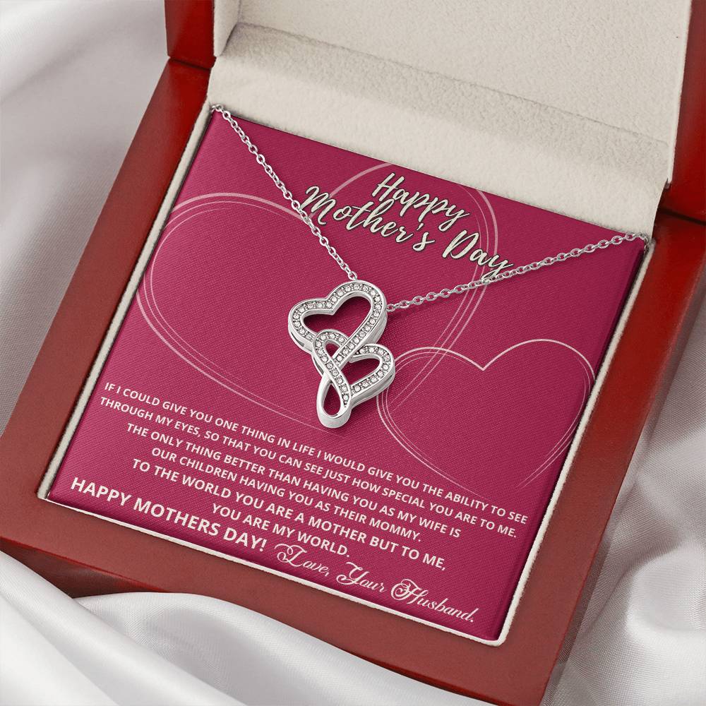 The Best Gift For A Mom This Mother's Day! Double Hearts Necklace