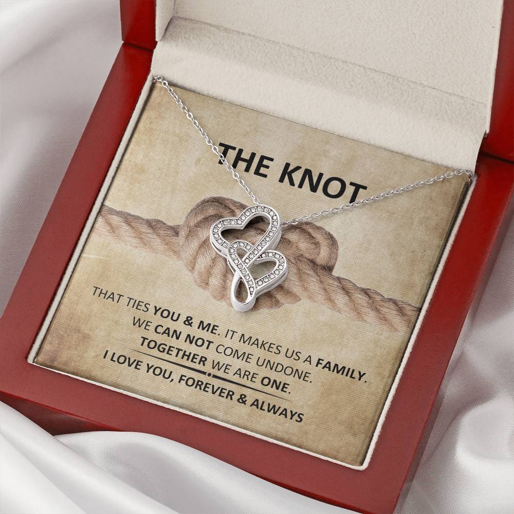 Sweetest Hearts - To My Wife Necklace Love Your Husband - To My Wife Necklace Anniversary Gift For Wife Gift For Wife  1 Double Hearts Necklace
