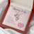 Mother's Day Mommy To Be From Daddy And Bump - 14K White Gold Finish Cubic Zirconia Necklace Double Hearts Necklace