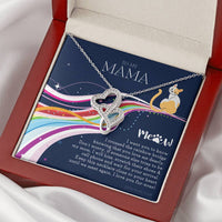 To My Cat Mama Cat Loss Gifts Rainbow Bridge Cat Pet Sympathy Gift Cat Loss Necklace Until We Meet Again Necklace Loss Double Hearts Necklace