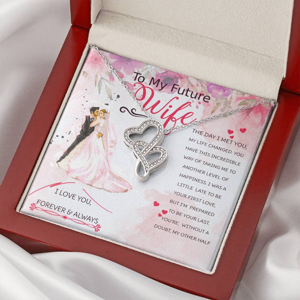 To My Future Wife Double Hearts Necklace