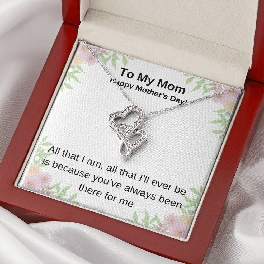 All That I Am - Mother's Day  Double Hearts Necklace