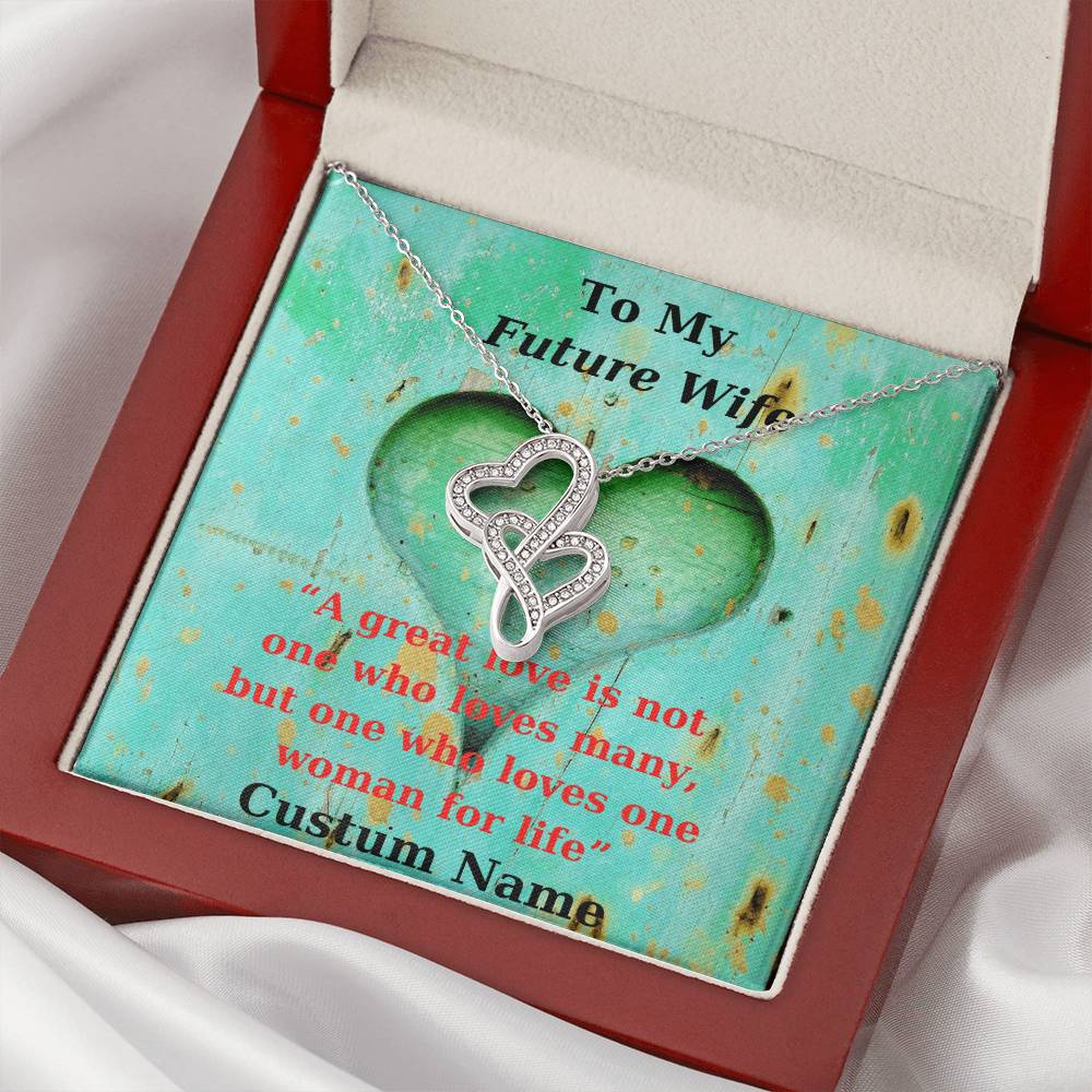 Gift For Daughter Daughter Necklace From From Husband To Wife Birthday Wedding Celebrate Double Hearts Necklace