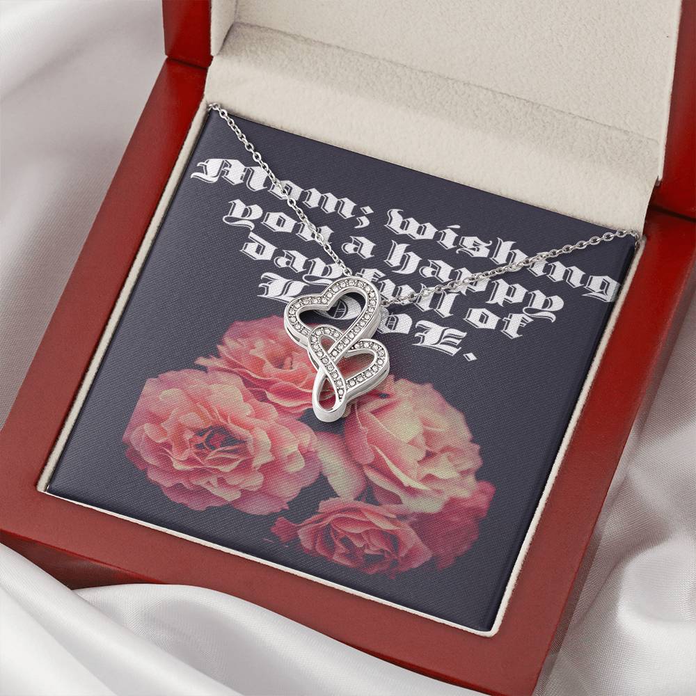 Happy Mother's Dayike Mens Production Double Hearts Necklace