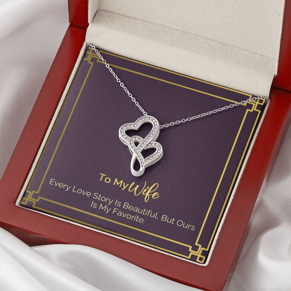 Husband To Wife Necklace 1 Double Hearts Necklace