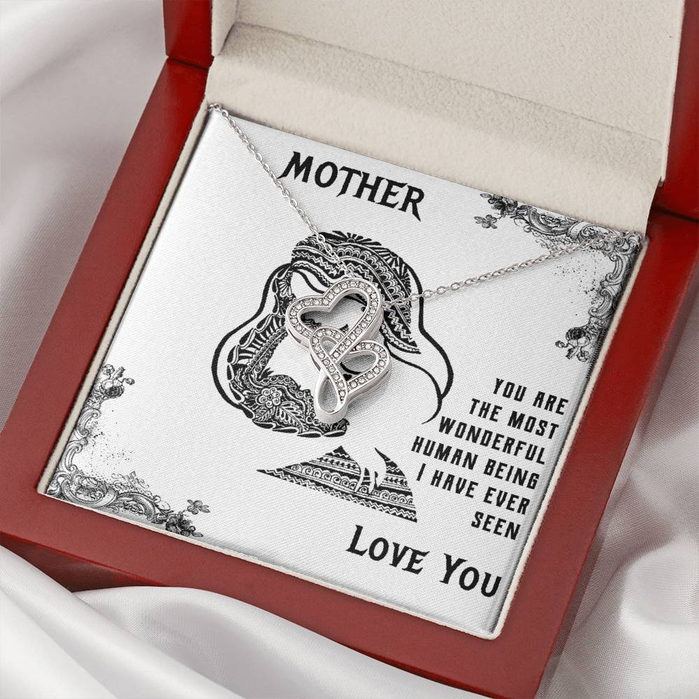 Mother's Day Best Gift Double Hearts Necklace