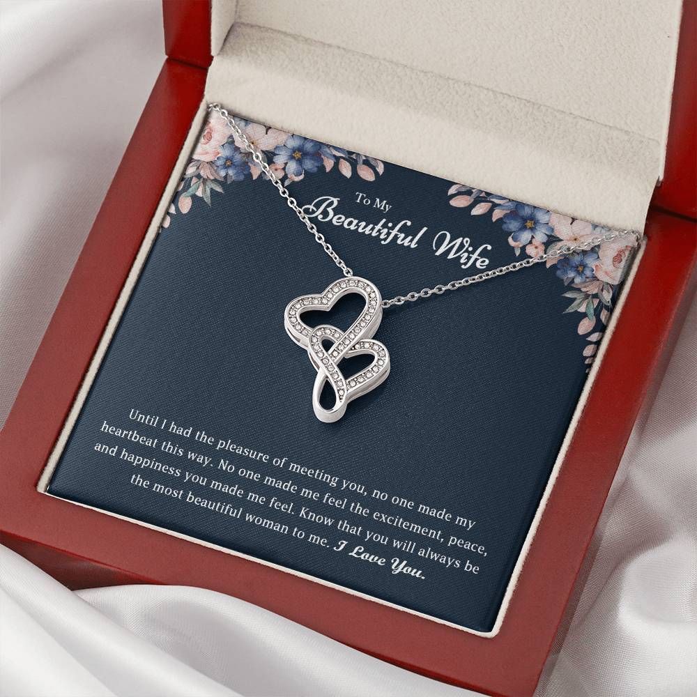 Perfect Gift For Wife Double Hearts Necklace