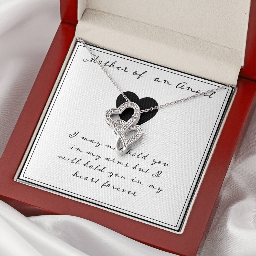 Mother Of An Angel Double Hearts Necklace