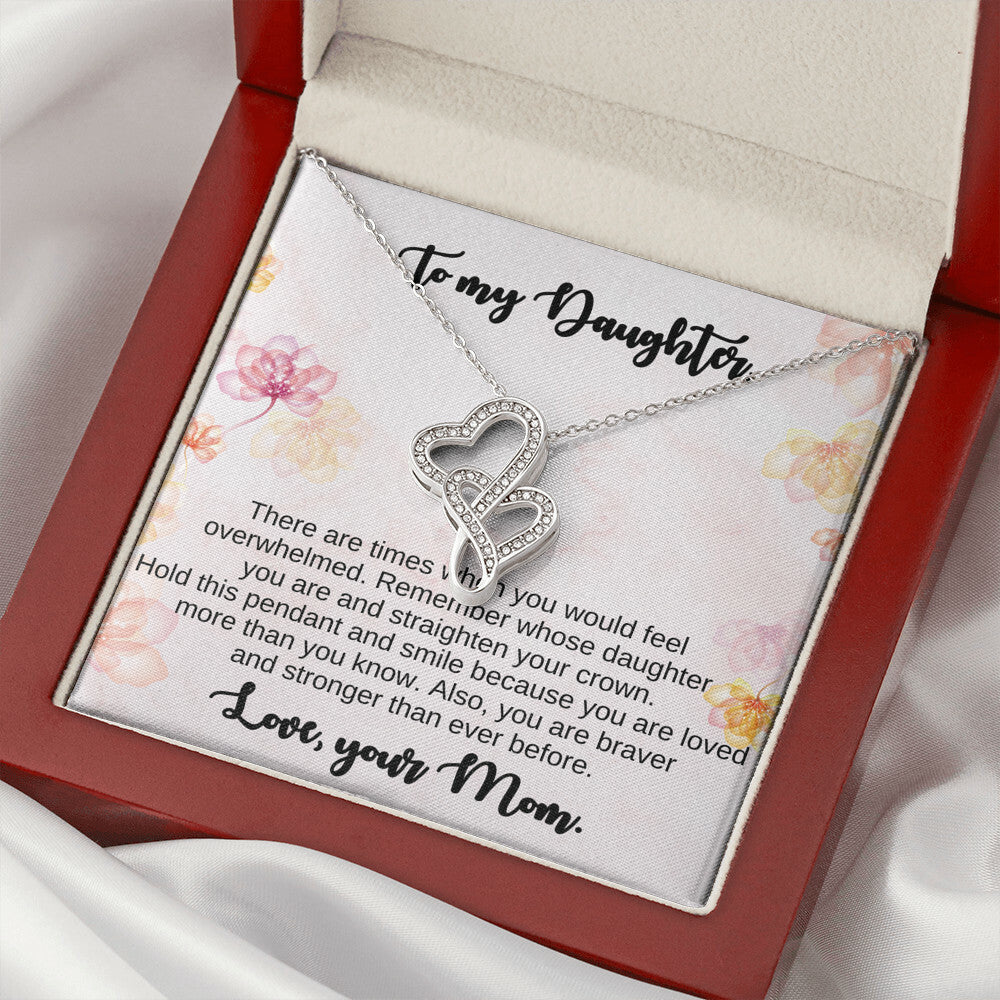 Gift For My Daughter Double Hearts Necklace