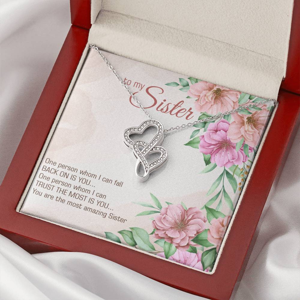 Collection Sister - Most Amazing Sister -  Double Hearts Necklace