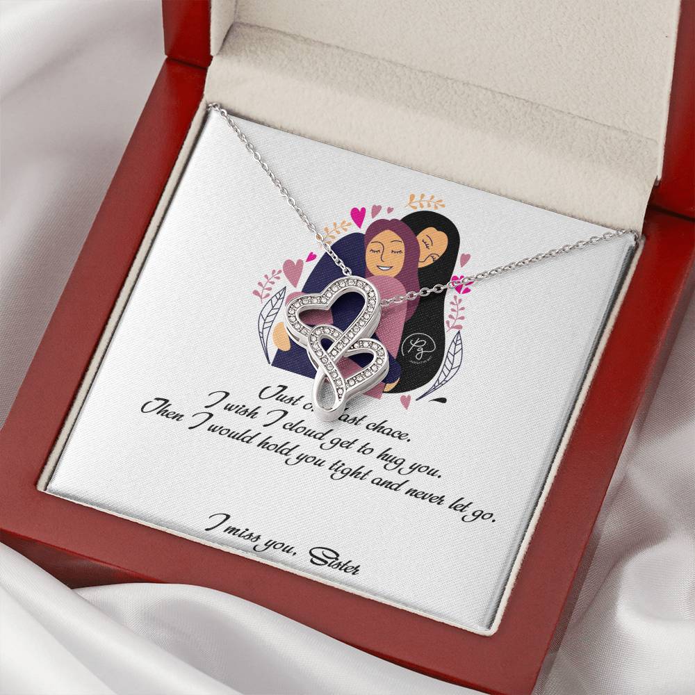 Sister Christmas Gift - Perfect Us Gift Double Hearts Necklace