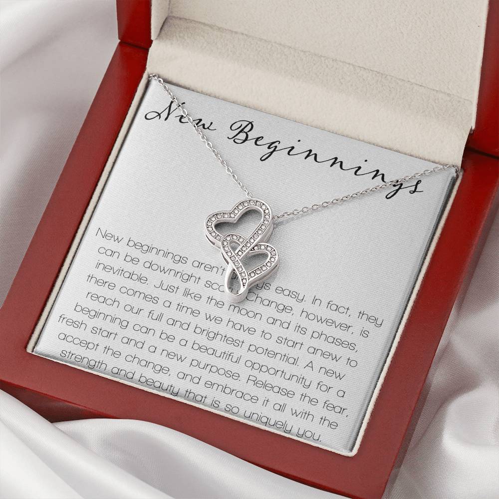 New Beginnings Double Hearts Necklace
