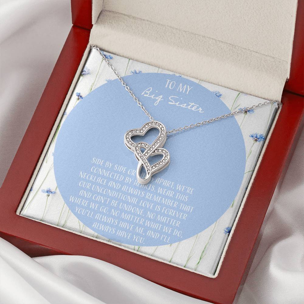 To My Big Sister Double Hearts Necklace