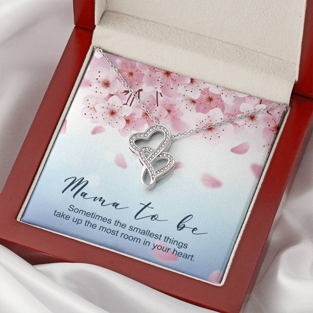 Mama To Be Gorgeous  Double Hearts Necklace