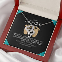 Baby Shower Gift New Mommy Necklace Pregnant Wife Gift To My Mommy I May Just Be A Bump But I Love You More Than You E 1 Double Hearts Necklace