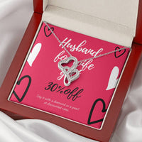 Husband For Wife Gift For Necklace Double Hearts Necklace