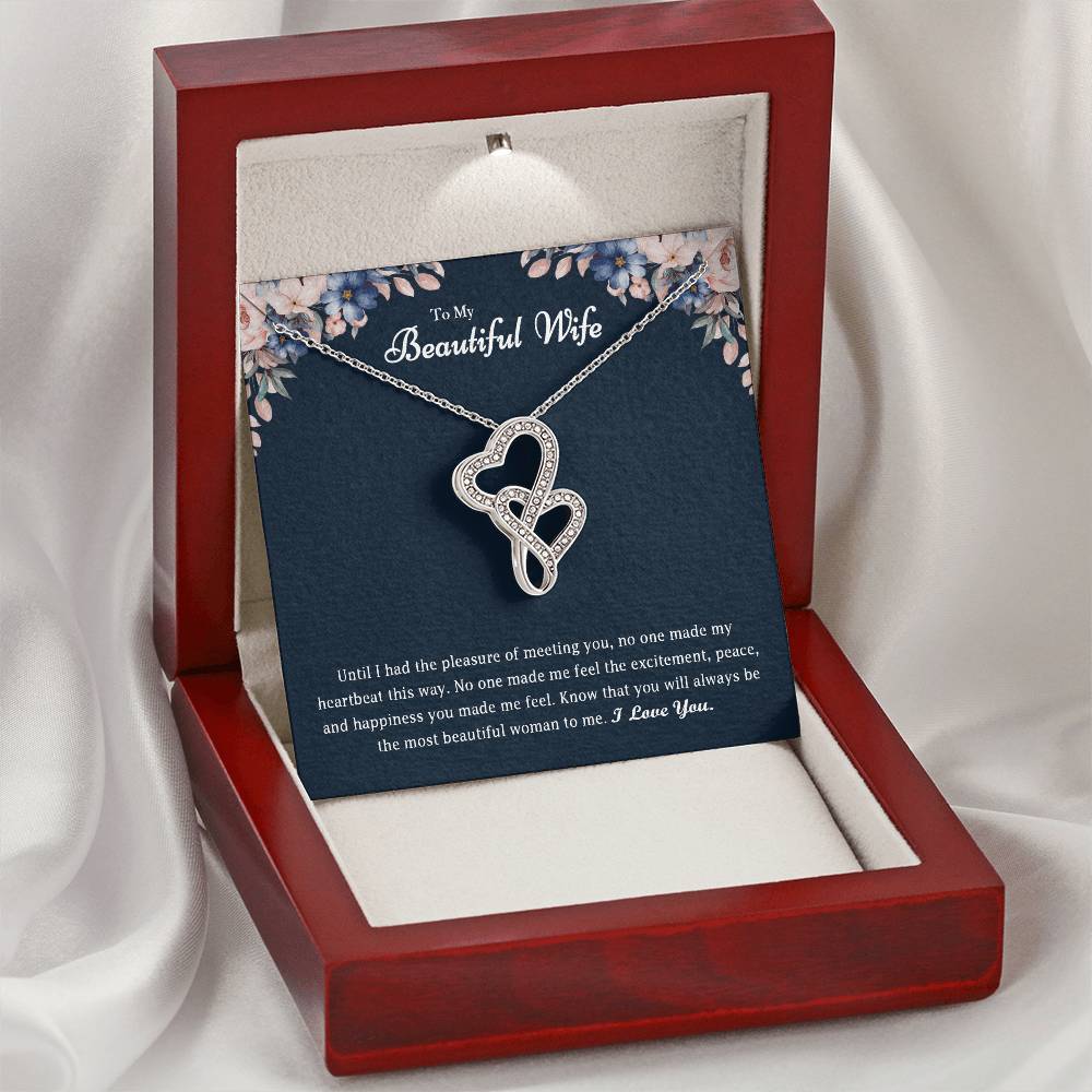 Perfect Gift For Wife Double Hearts Necklace