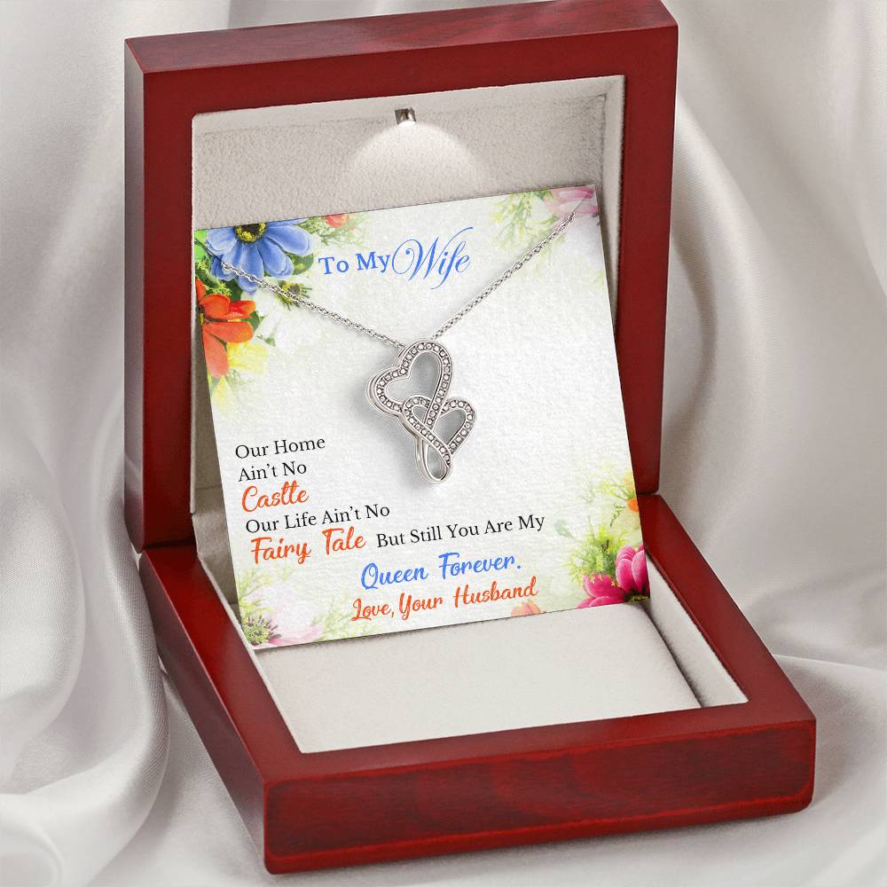 Husband To Wife Necklace Double Hearts Necklace