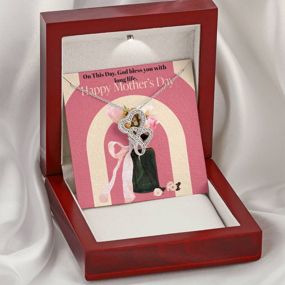 Happy Mother's Dayike Mens Production 1 Double Hearts Necklace