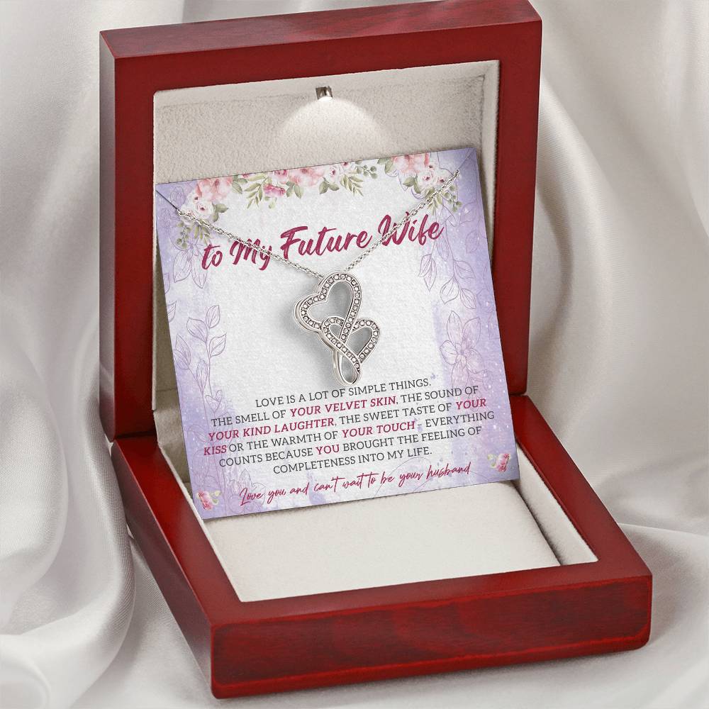 Confession To My Future Wife I Cant Wait To Be Your Husband Double Hearts Necklace