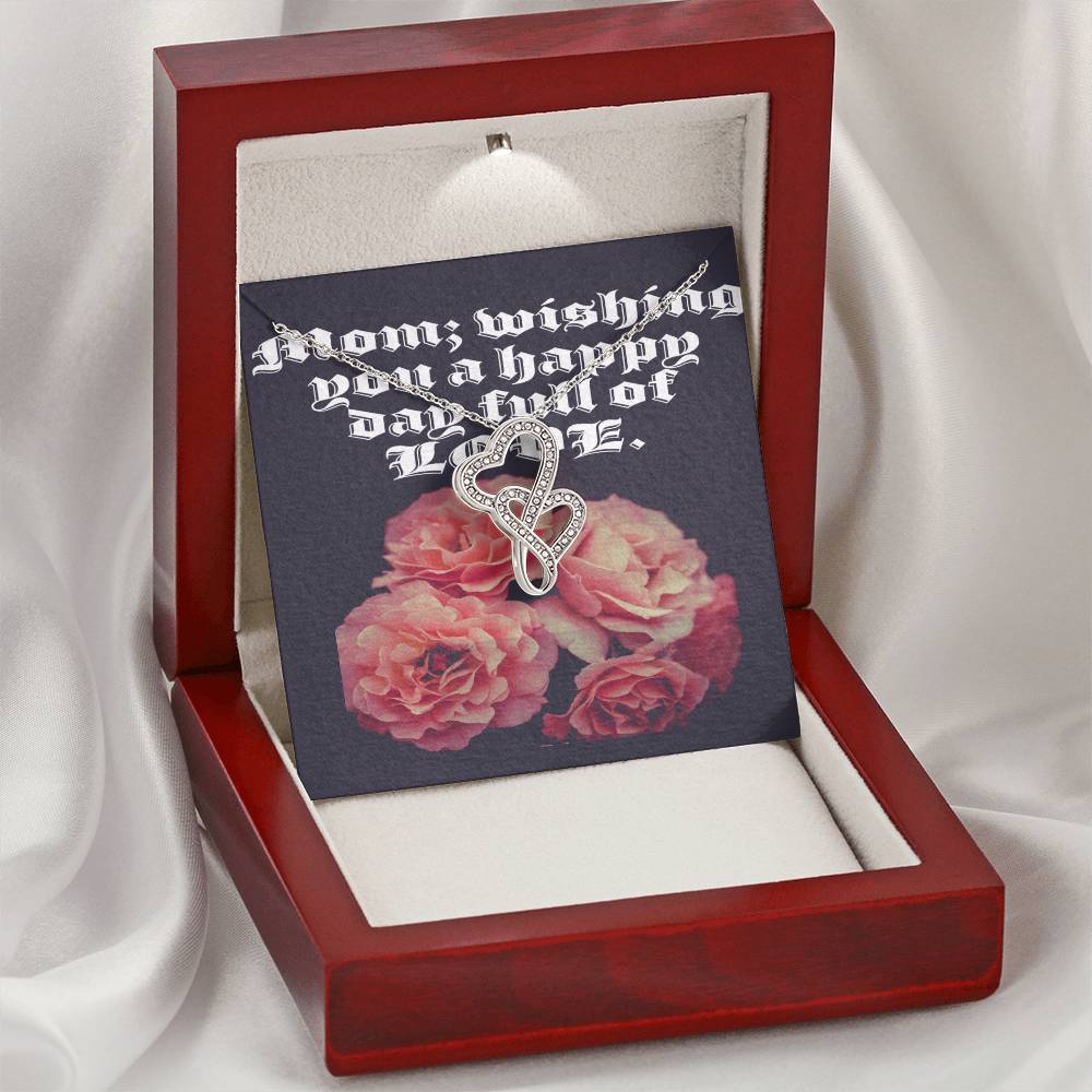 Happy Mother's Dayike Mens Production Double Hearts Necklace