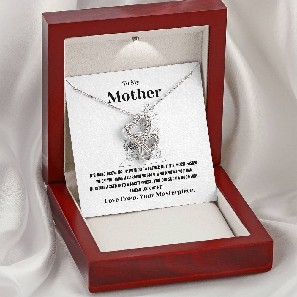 Son To Mom Mother's Day Gift From Your Masterpiece Double Hearts Necklace