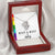 Wifey & Wifey For Lifey  14K White Gold Finish  Double Hearts Necklace