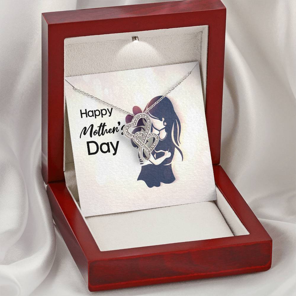 Happy Mother's Day -  Double Hearts Necklace