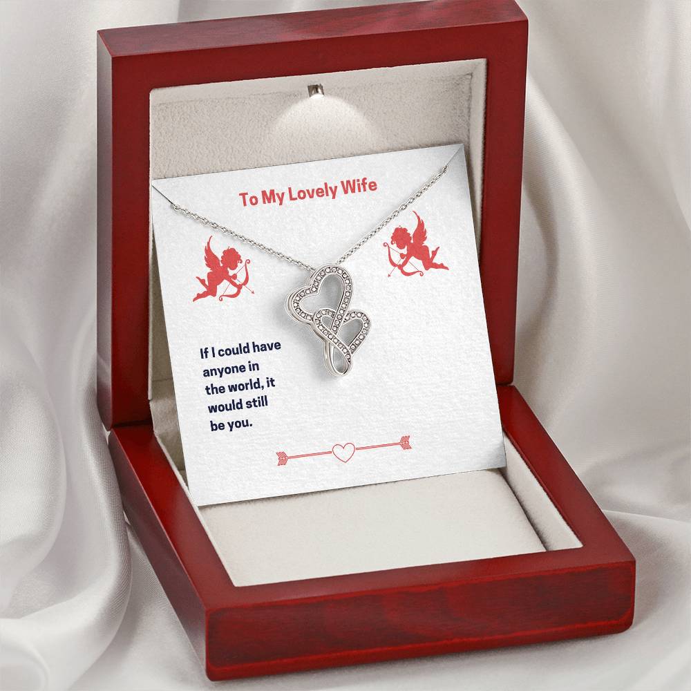 Double Heart Necklace Wife Double Hearts Necklace