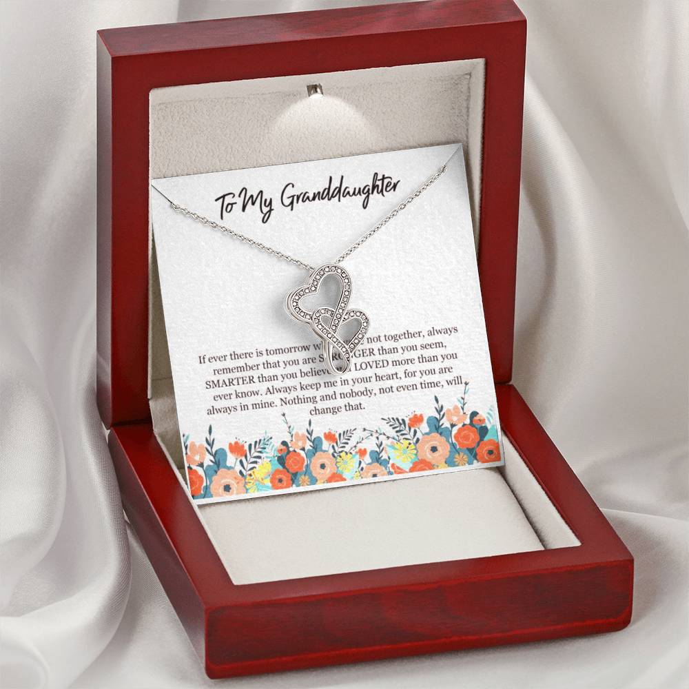 To My Granddaughter Necklace 1 Double Hearts Necklace