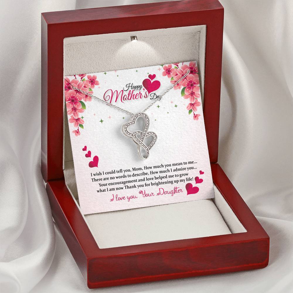 Double Heart Necklace - Mother's Day Double Hearts Necklace