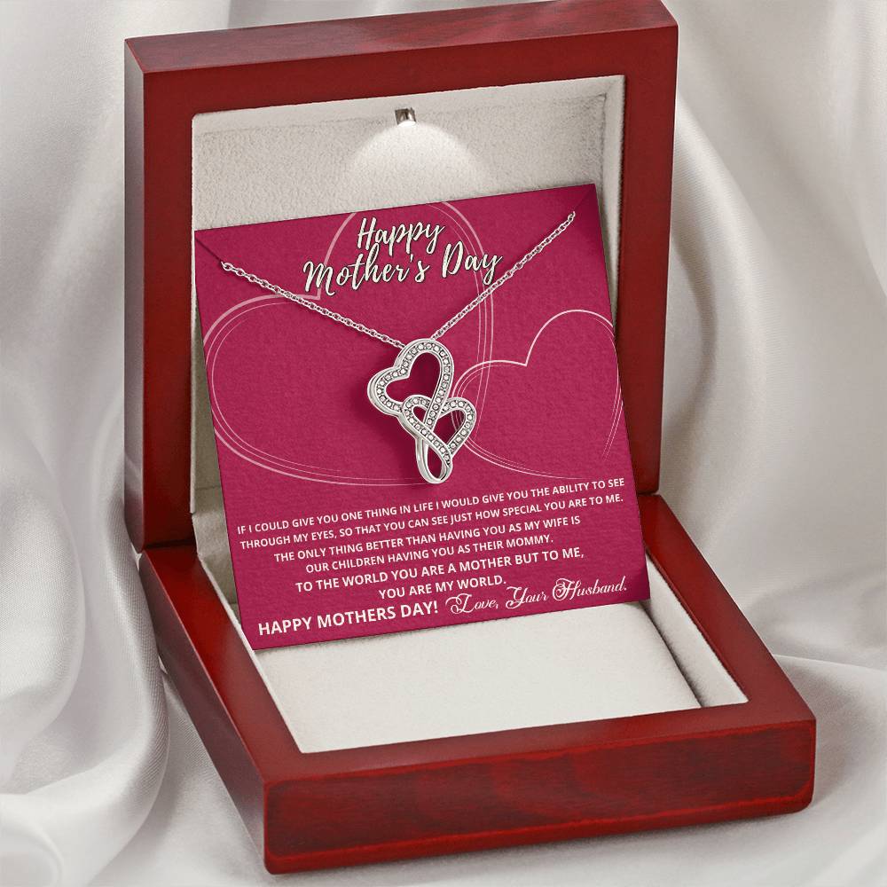 The Best Gift For A Mom This Mother's Day! Double Hearts Necklace