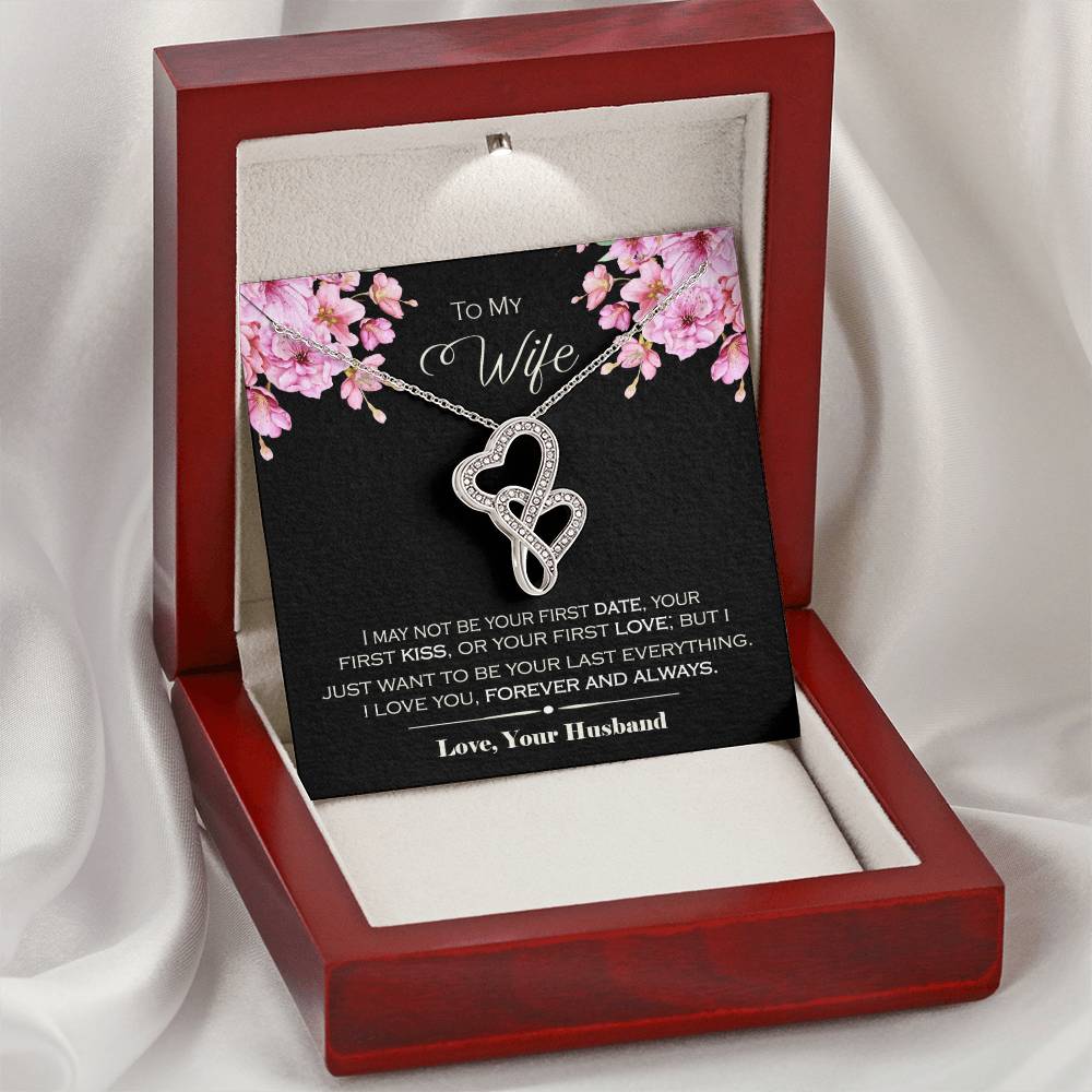 Gift For Wife 2 Double Hearts Necklace