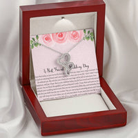 To My Bestfriend On Her Wedding Day - Floral Double Hearts Necklace