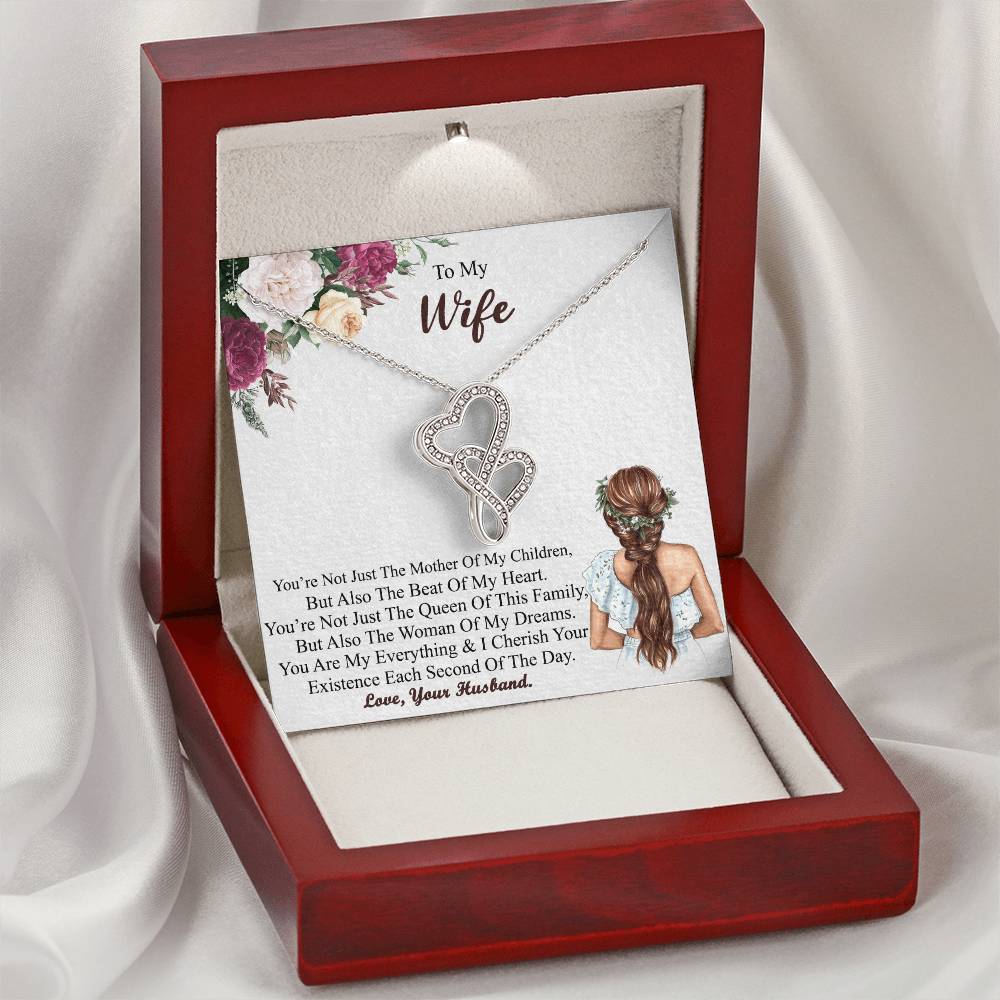 Gift For Wife Wife - Necklace Double Hearts Necklace