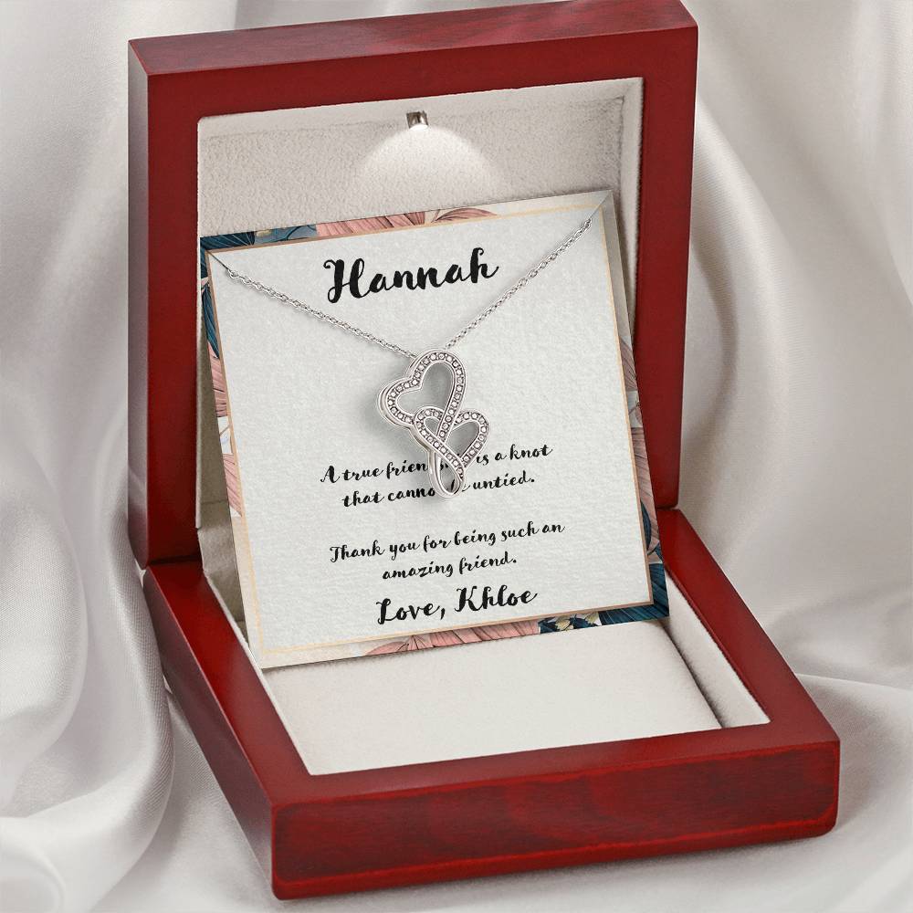 A True Friendship Double Hearts Necklace