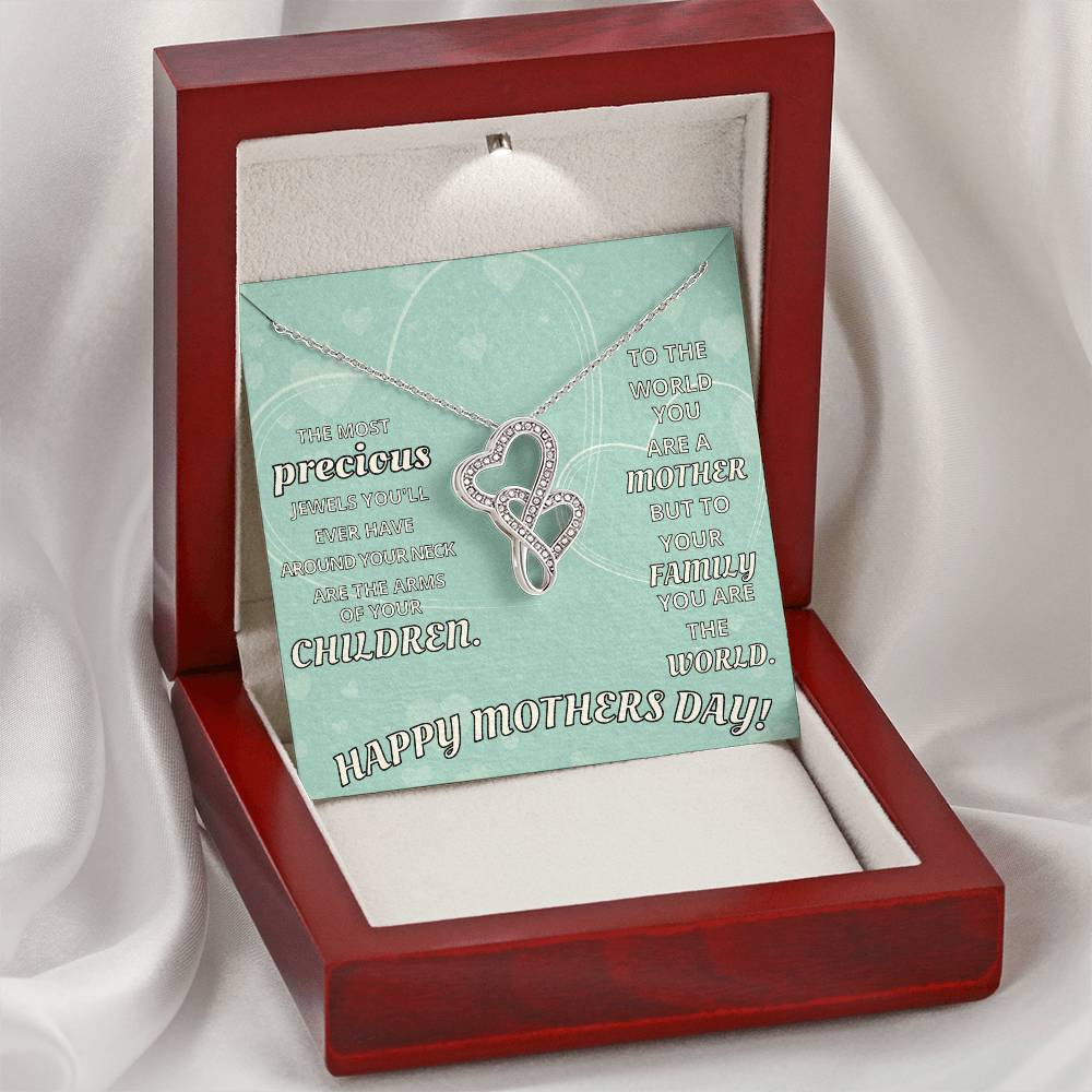The Best Gift For A Mom This Mother's Day! 1 Double Hearts Necklace