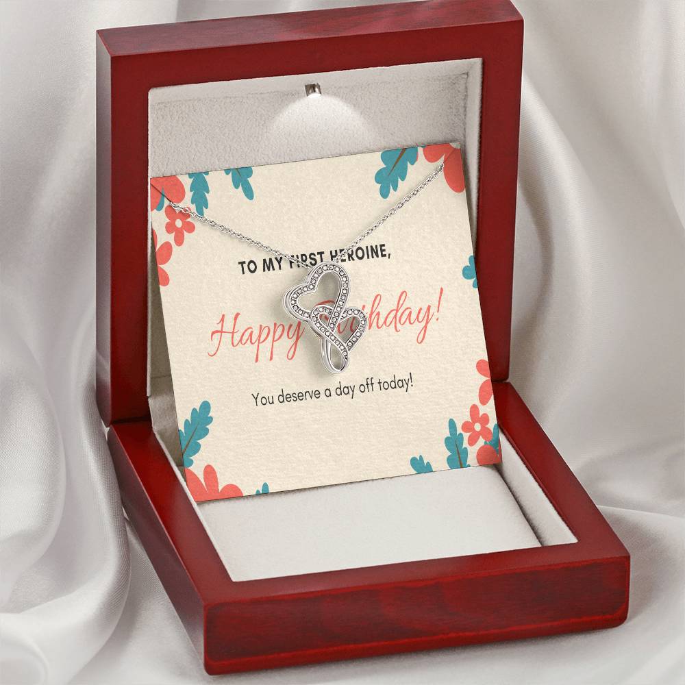 Gift For Mom - Birthday Gift For Mom Mothers Day Gift For Mom Gift For Mom Birthday Necklace For Mom Daughter To Mom G 1 Double Hearts Necklace