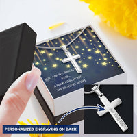 Biggest Wish Customize Engraved Cross Necklace
