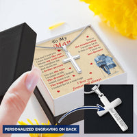 For Your Man - Last Forever - Cross 1 Customize Engraved Cross Necklace