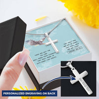 Eagle Cross - Isaiah 4031 Customize Engraved Cross Necklace